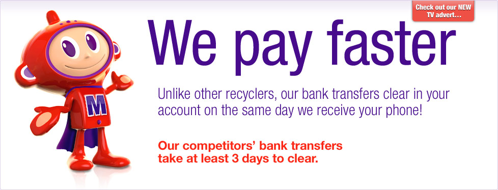 Maz says, get paid on the same day we receive your phone. Find out more.