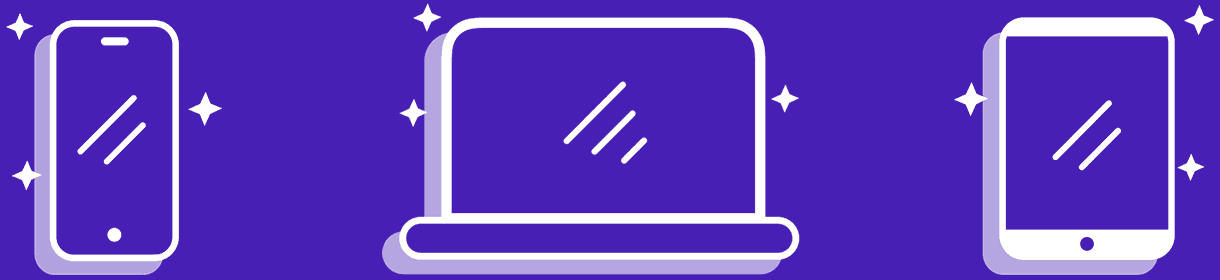Mobile, laptop and tablet icons